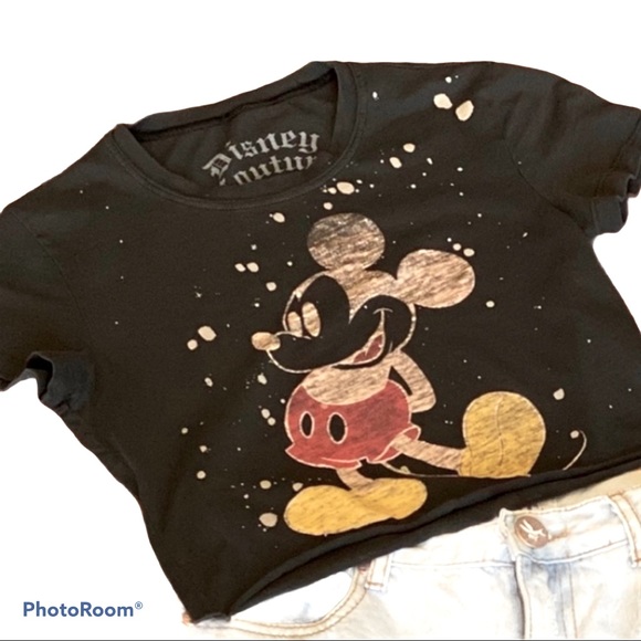 Vintage Other - Vintage Disney Couture Bk. Distressed Cropped Tee